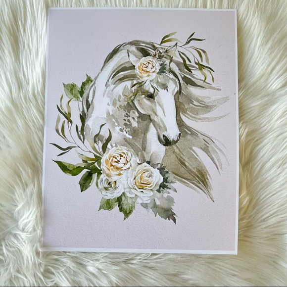 Horse Watercolor Illustration Wall Art Print Poster Unframed - Picture 13 of 17